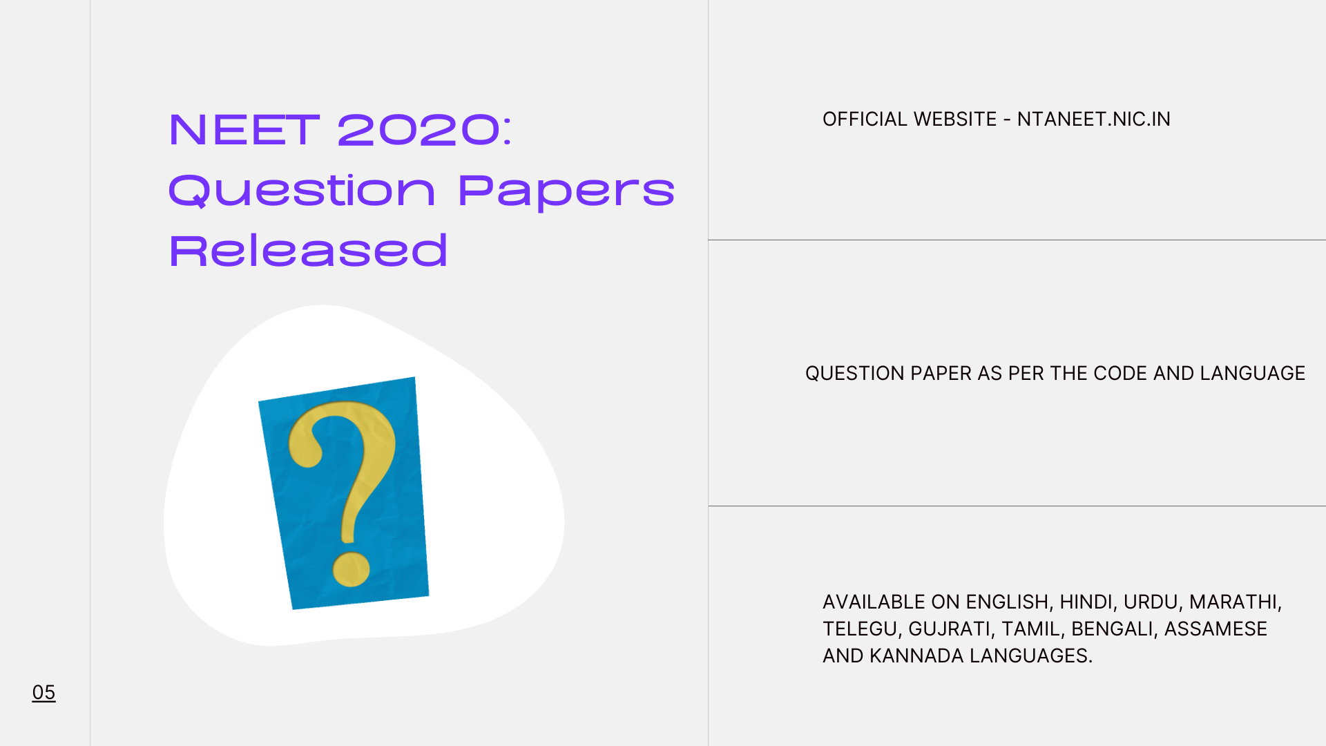 Read more about the article NEET 2020: Question Papers Released At Ntaneet.nic.in