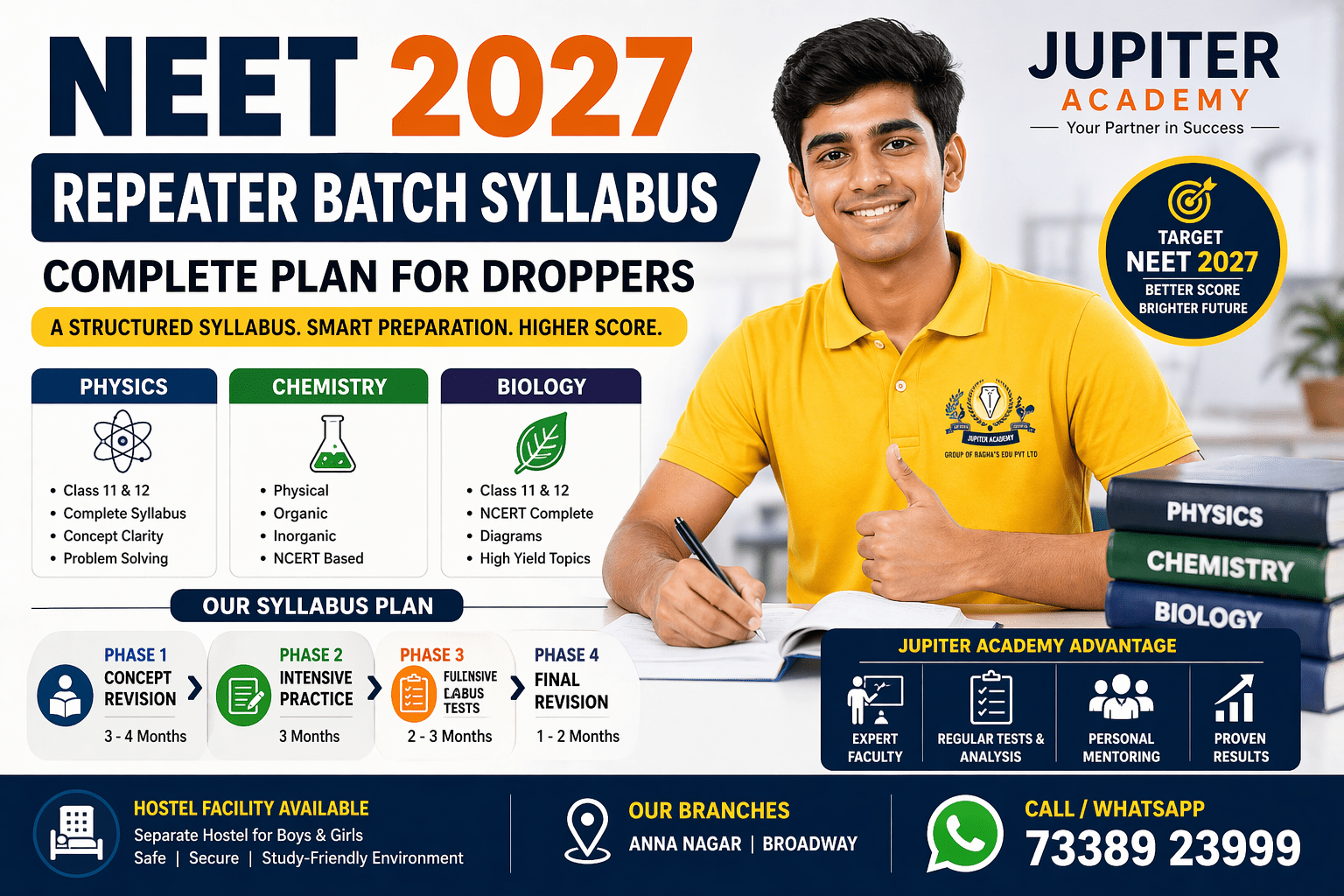 NEET 2027 Repeater Batch Syllabus | Complete Plan for Droppers ...