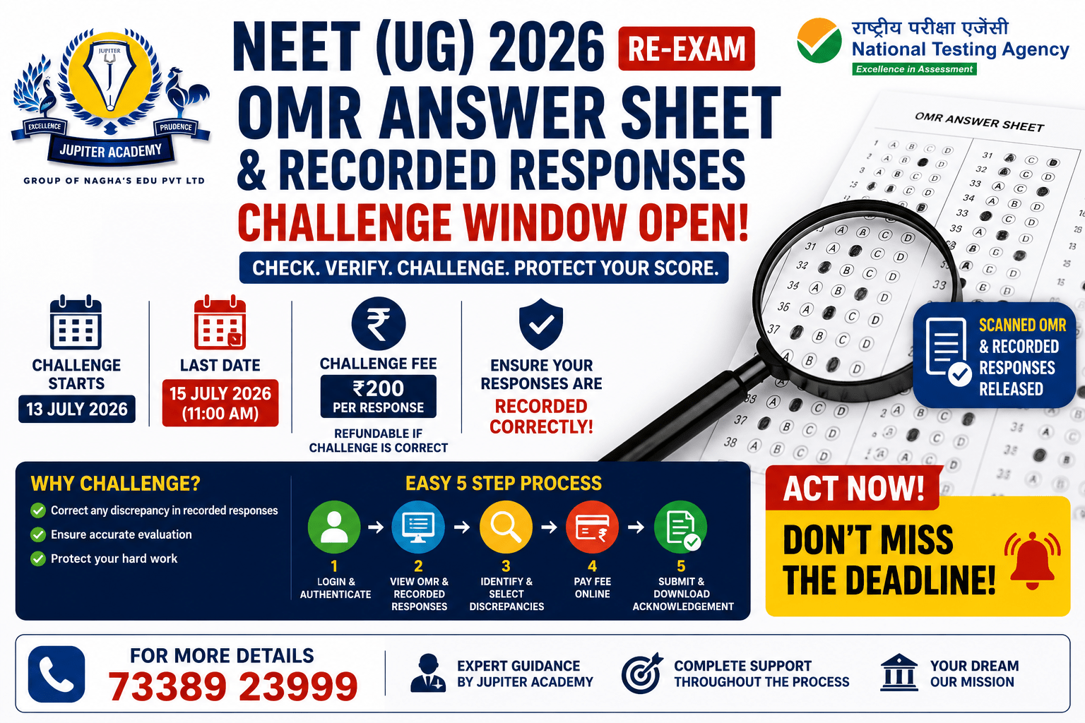 NEET 2026 OMR Challenge Guide - Jupiter Academy