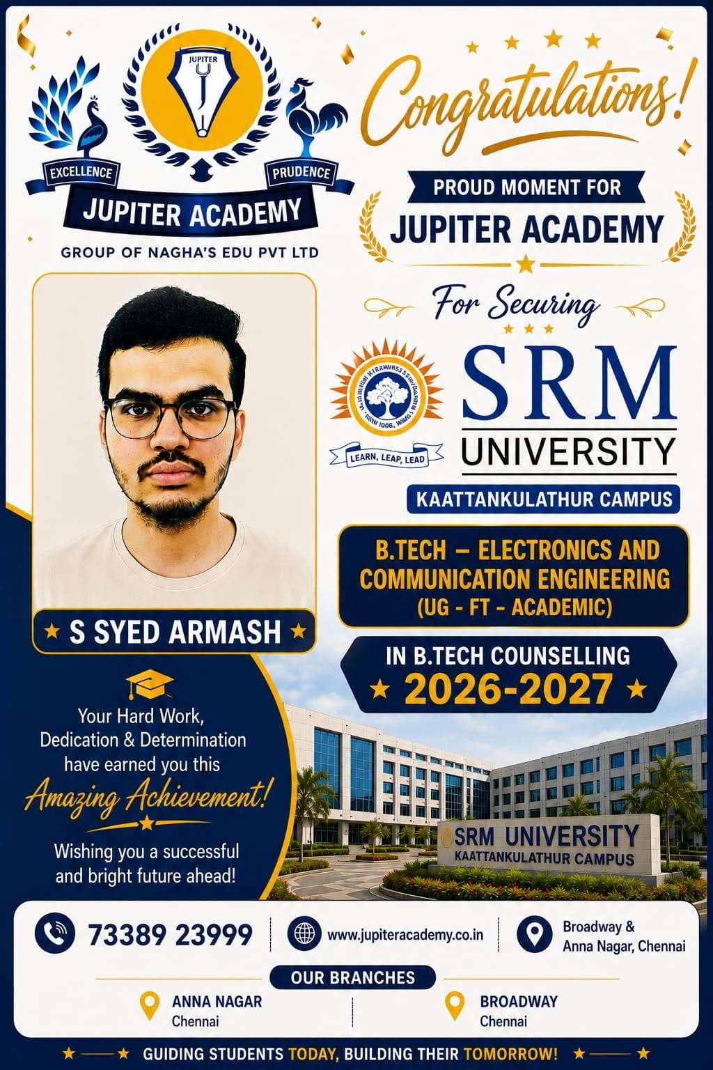 Jupiter Academy JEE VITEEE Result 2026