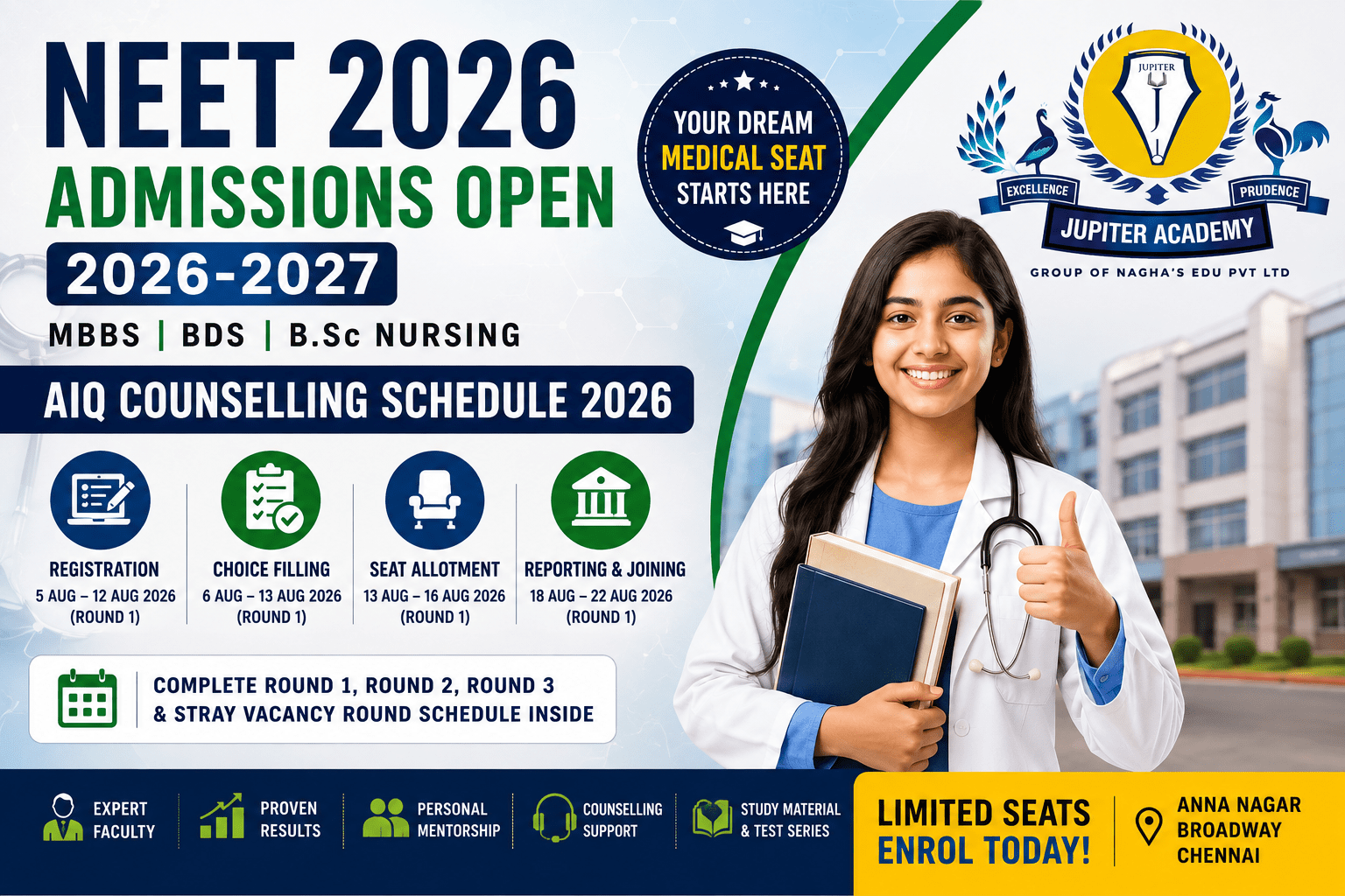NEET AIQ Counselling 2026 - Jupiter Academy Chennai